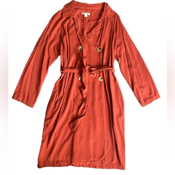 Miami Women’s Orange Long Sleeve Midi Dress Size S - Picture 2 of 7